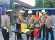 Satlantas Polres Trenggalek Apel Kesiapan Penanggulangan Bencana hidrometeorologi