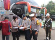 Ditlantas Polda Jatim Gencarkan Pengawasan, Bus di Trenggalek Jalani Rampcheck