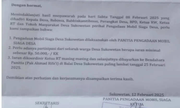 Menilik Potensi Pungli Iuran Mobil Siaga Desa Sukowetan dari Pakar Hukum Trenggalek