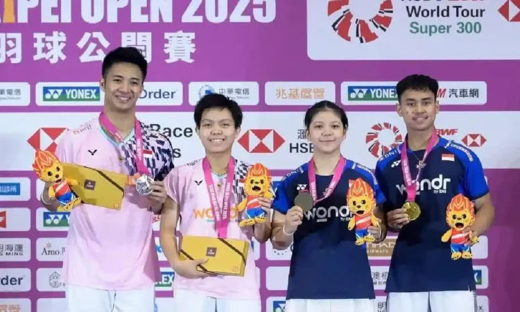 Indonesia Raih Gelar Juara Ganda Campuran Taipei Open 2025