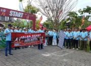 Ratusan Buruh di Trenggalek Jalan Sehat Peringati May Day