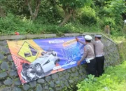 Polres Pasang Imbauan di Jalur Rawan Longsor Trenggalek-Ponorogo