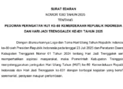 Revisi SE Bupati Trenggalek Terbit, Atur Pedoman Pelaksanaan HUT RI dan Hari Jadi