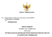 SE Bupati Trenggalek Tentang Optimalisasi Program Makan Bergizi Gratis