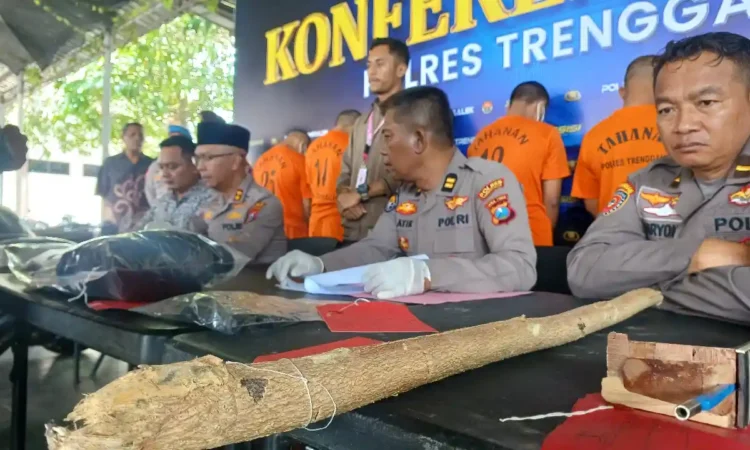 Polres Trenggalek Ungkap 6 Kasus dan Amankan 10 Tersangka Selama Operasi Sikat Semeru 2025