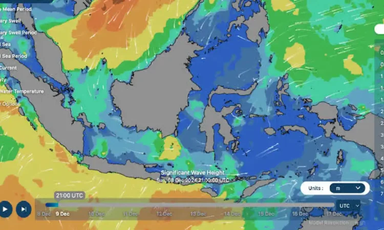 Bulan Desember-Februari Diprediksi Gelombang Laut di Perairan Indonesia Bergejolak