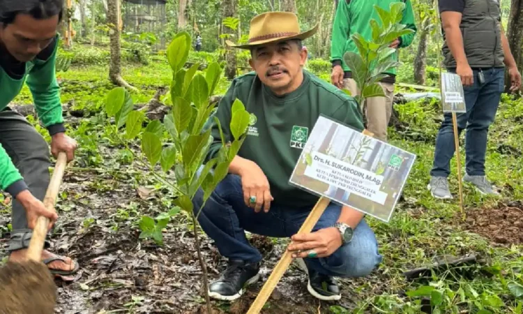 PKB Trenggalek Tanam Pohon di Hutan Kota, Tegaskan Komitmen sebagai Green Party