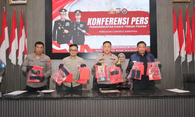 8 Kasus Narkoba Terbongkar, Polres Trenggalek Sita 13,27 Gram Jenis Sabu