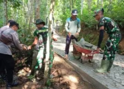 Polri Turut Terlibat dalam TMMD ke-128 di Trenggalek, Kerahkan Puluhan Personel Tiap Hari