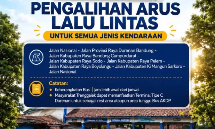 Jalur Trenggalek-Tulungagung Ditutup Total, Kendaraan Besar dan Bus Dialihkan Lewat Bandung-Campurdarat
