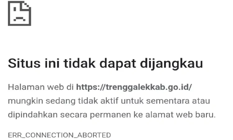 Konten Judi Online Menyusup ke Website Resmi Pemkab Trenggalek, Kominfo Matikan Server Sementara