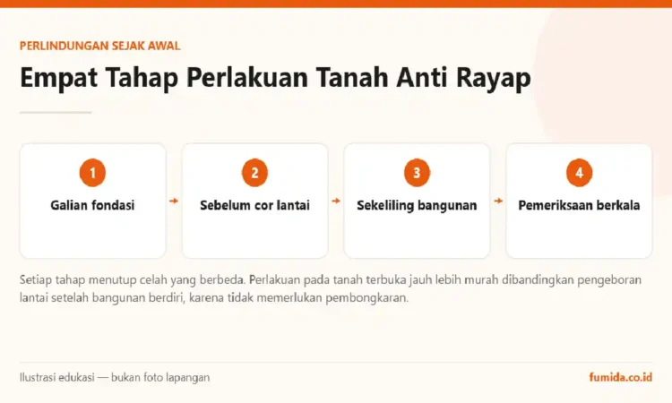 Curah Hujan Tinggi dan Pentingnya Perlindungan Rayap Sejak Tahap Konstruksi