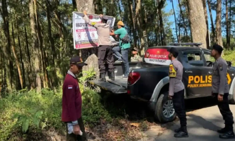Polsek Bendungan dan Perhutani Perkuat Patroli Terpadu Cegah Karhutla di Kawasan Hutan Trenggalek