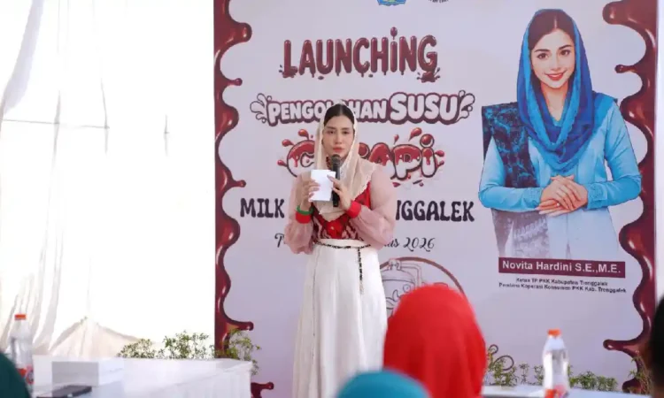 Novita Hardini Launching Rumah Produksi Susu Cu Ca Pi Trenggalek, Targetkan Pemberdayaan Ekonomi Warga
