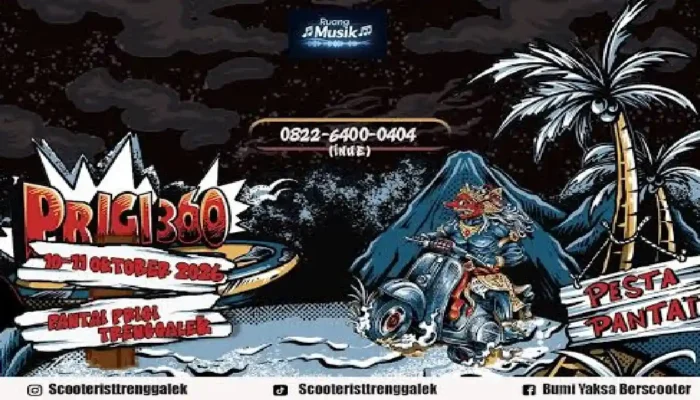 Hadirkan Tony Q Rastafara, Event Scooterist di Pantai Prigi Trenggalek Targetkan Gaung Nasional